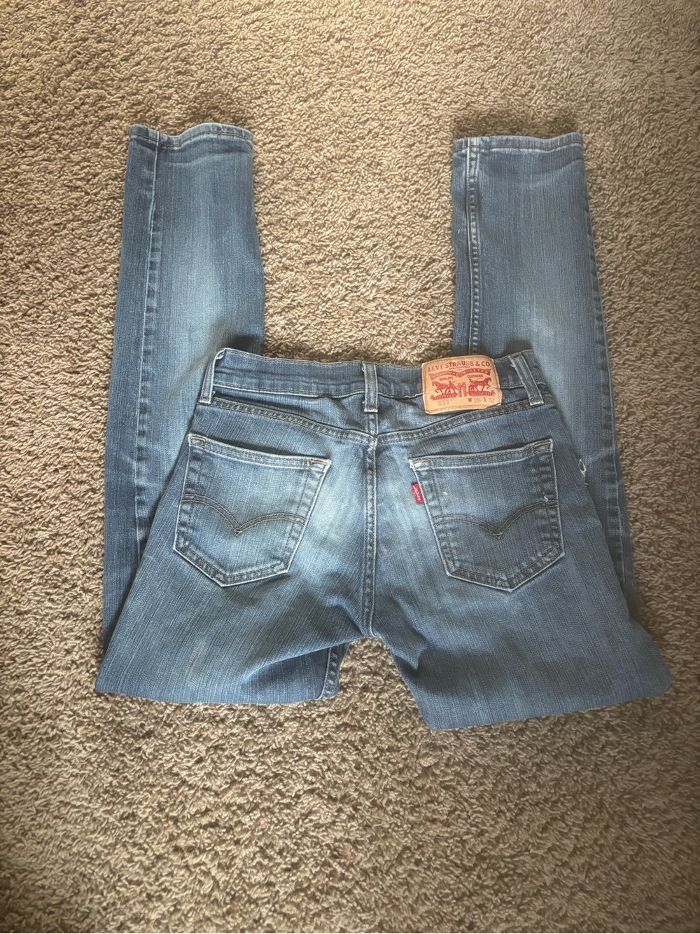Levi's Light Blue Slim Straight Jeans - Picture 4 of 5